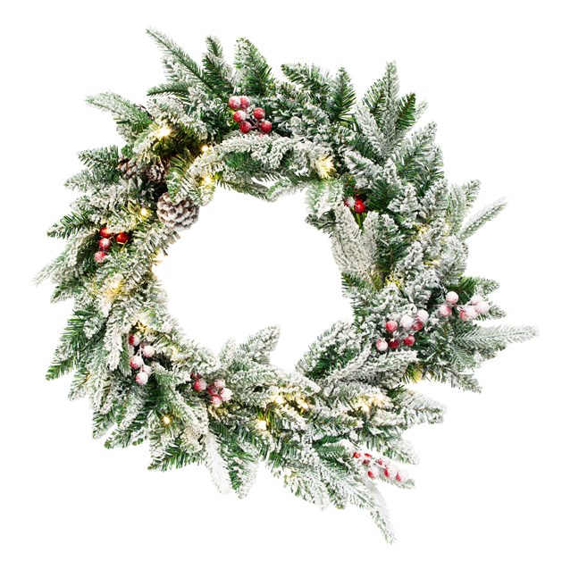 Premium Collection Pre-Lit Christmas Wreath