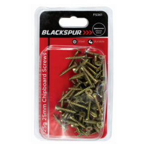 Blackspur 25mm Wood & Chipboard Screws (125g Pack)