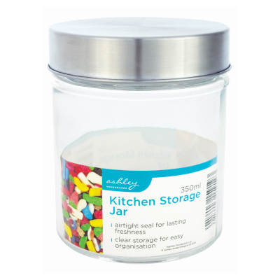 Ashley 350ml Glass Storage Canister with Clip Top