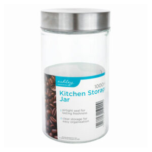 Ashley 1.0L Glass Storage Canister with Airtight Clip Top