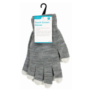 Ashley Touch Screen Compatible Knitted Gloves - Grey RG182