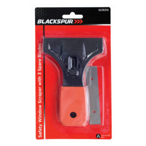 Blackspur Safety Window Scraper with 3 Spare Blades