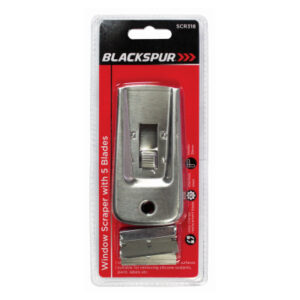 Blackspur Heavy Duty Metal Window Scraper with 5 Blades
