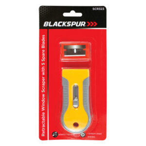 Blackspur Retractable Safety Window Scraper with Spare Blades