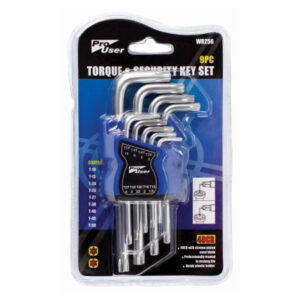 Blackspur 9pc Torque & Security Key Set T10-T50 WR256