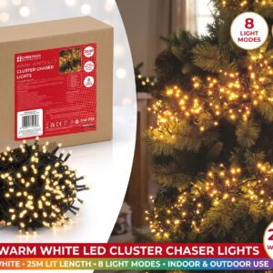 2000 Warm White Cluster Chaser Light Christmas Workshop