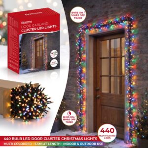 440 Led Multi Colour Cluster Door Garland Christmas Workshop